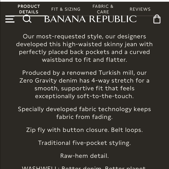 Like NEW! Banana Republic jeans black High-rise skinny jeans #425074 32 - Picture 4 of 10